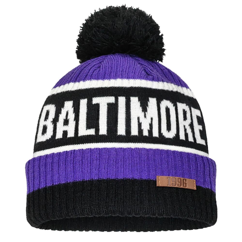 7274 2025 Baltimore City Embroidered Knit Beanie for Adults, Unisex Sports